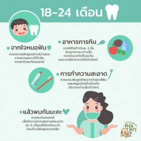 ดูแลฟันและช่องปากลูก 18 - 24 เดือน